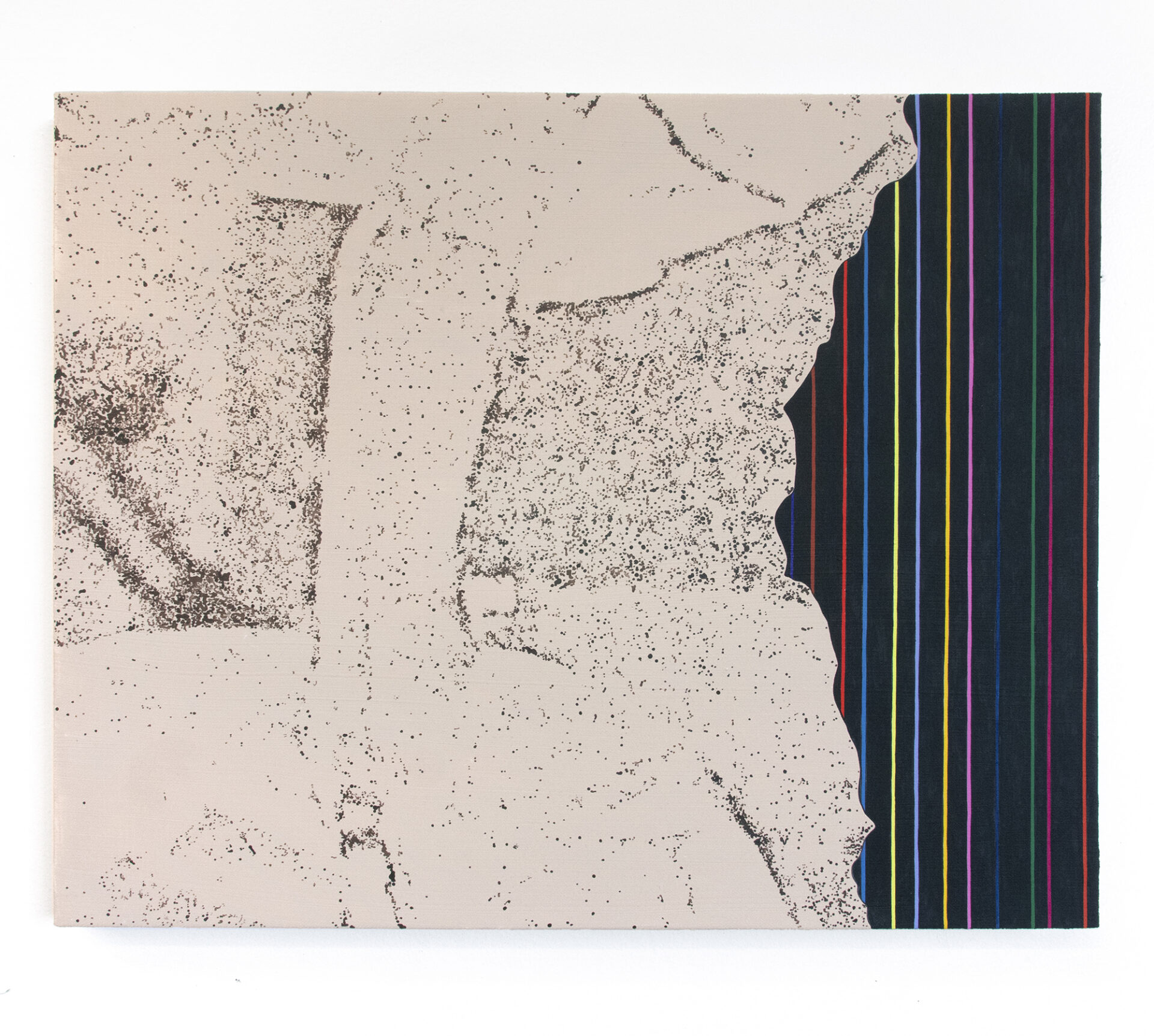 Milo Moyer-Battick - Snowy Signal 4 -  Acrylic on canvas over panel -  16x20" -  $400
